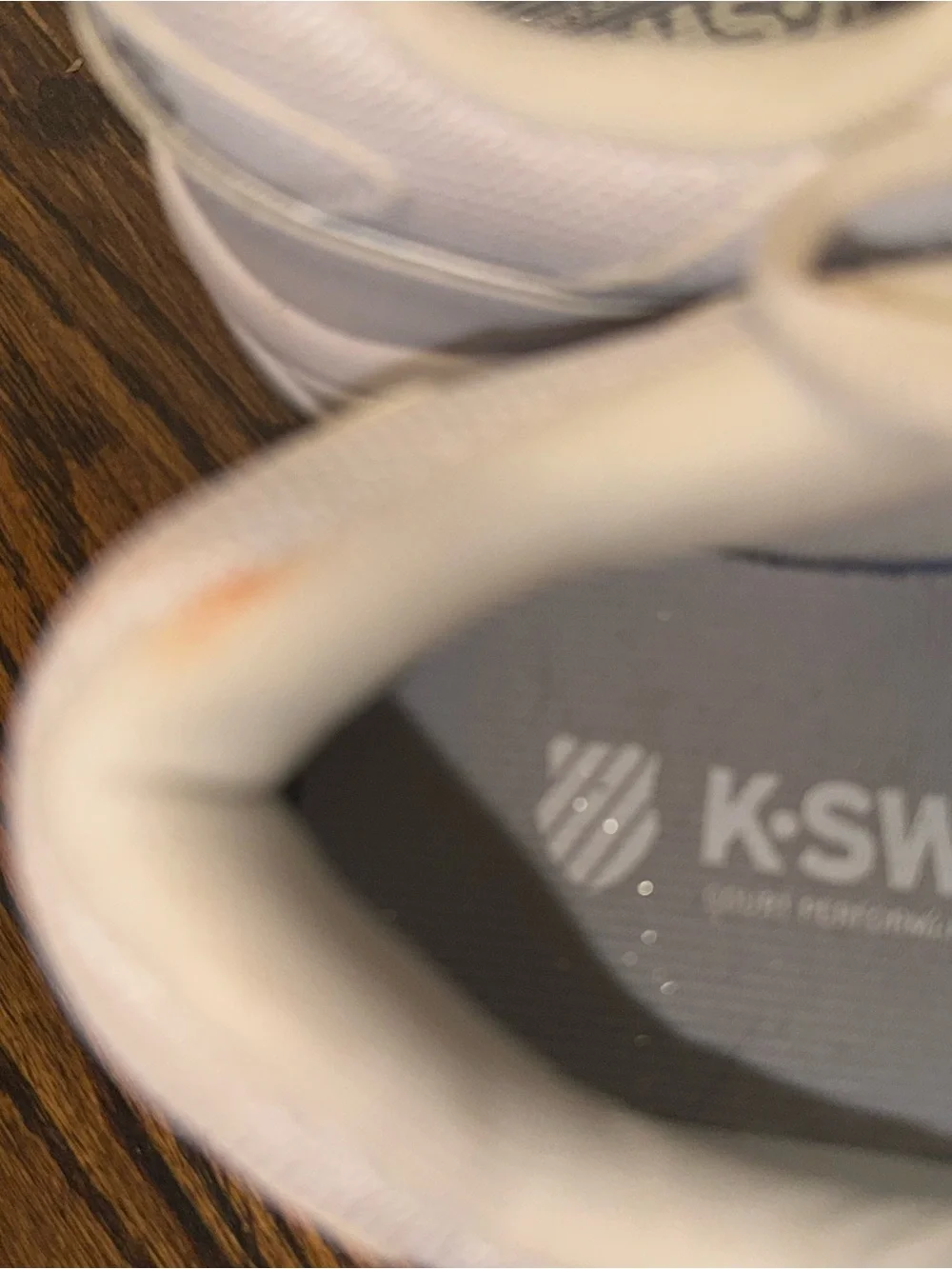 K-Swiss All-White Lace-Up athletic Sneakers
